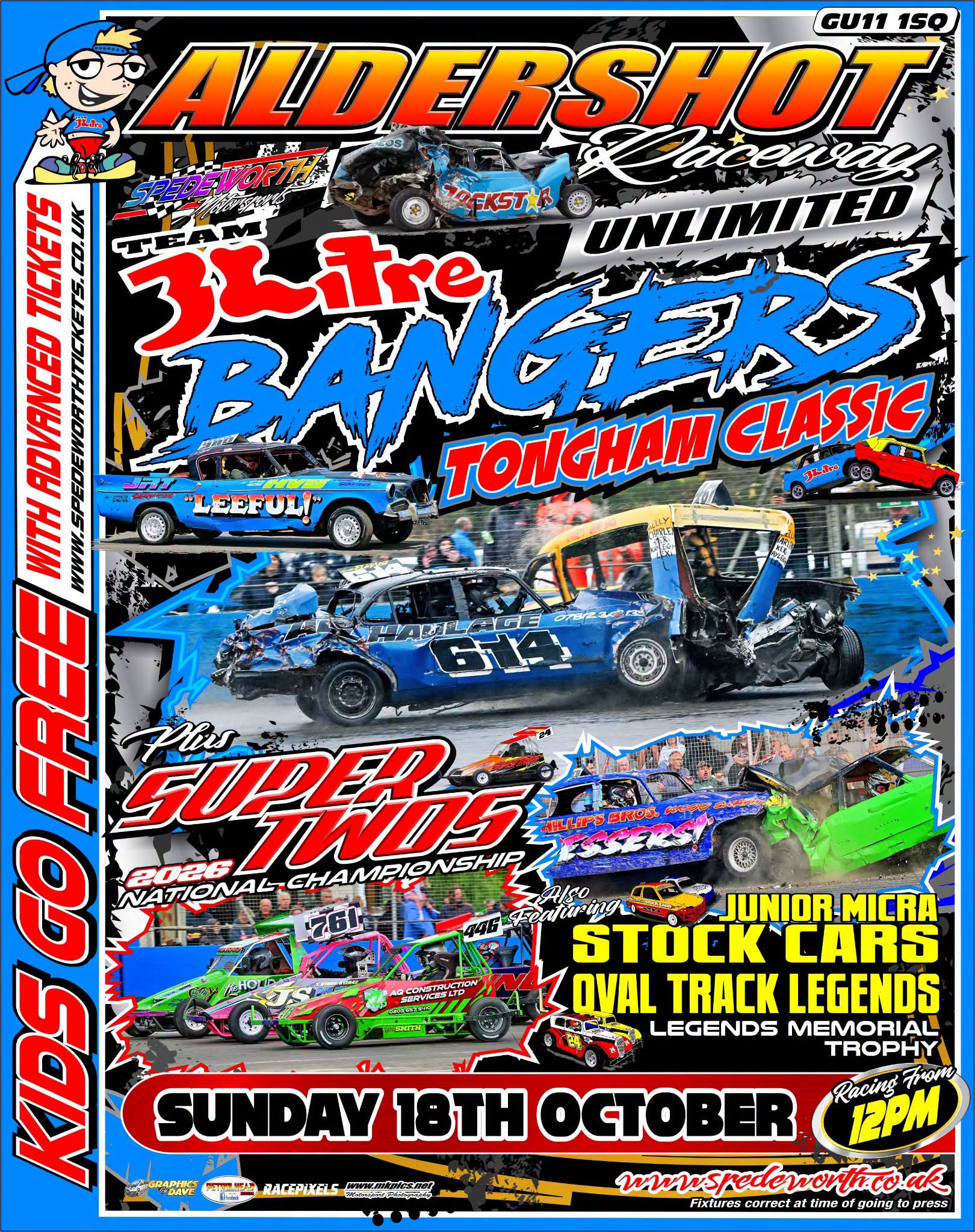 Aldershot 18th October 2026 Unlimited Bangers Tongham Classic